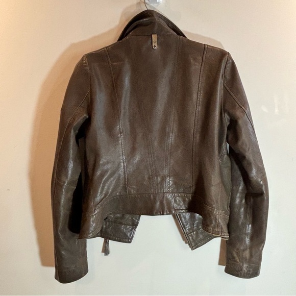 MACKAGE Sz S  Kenya Aritzia Lamb’s Leather Zipper Snap Closure Moto Style Jacket - Picture 8 of 16